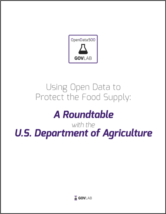 Using Open Data to Protect the Food Supply: A Report on ...
