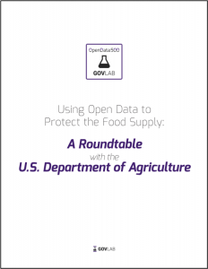 Using Open Data to Protect the Food Supply: A Report on the Roundtable ...